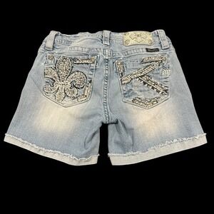 MISS ME Jeans Mid Rise Easy Shorts -Size 28
